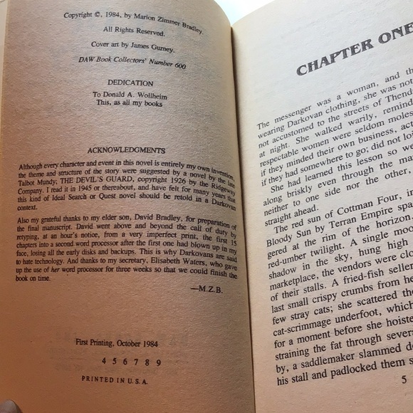 City of Sorcery Marion Zimmer Bradley 1984 Darkover Novel vintage paperback - Picture 5 of 9